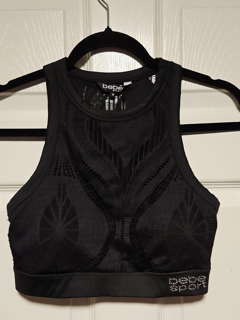 bebe High-Neck Performance Sports Bra